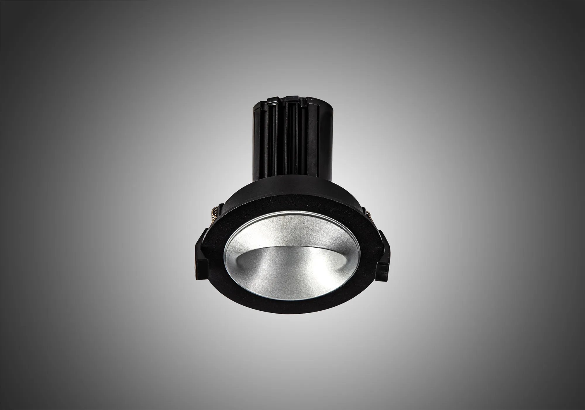 Bonia 10 Dimmable Tridonic 10W 631lm 2700K 36°, Black/Silver 27° Angled Round Downlight , NO DRIVER REQUIRED, 5yrs Warranty DM201188  Dlux Bonia 10